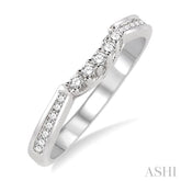 1/4 Ctw Round Cut Diamond Wedding Band in 14K White Gold