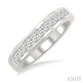 1/2 Ctw Princess Cut Diamond Matching Wedding Band in 14K White Gold