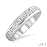 3/4 Ctw Princess Cut Diamond Wedding Band in 14K White Gold