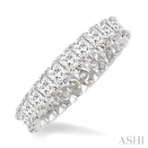 2 1/2 Ctw Princess Cut Diamond Eternity Wedding Band in 14K White Gold