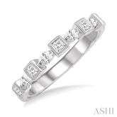 3/8 Ctw Marquise and Princess Cut Diamond Ladies Band in 14K White Gold