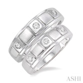 1/4 ctw Round Cut Diamond Duos Ring Set in 14K White Gold