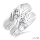 1/4 Ctw Round Cut Diamond Duo Set in 10K White Gold