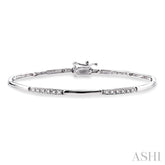 1/4 Ctw Round Cut Diamond Bracelet in 14K White Gold