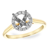 14KT Gold Semi-Mount Engagement Ring