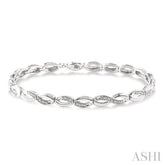1/6 Ctw 'FIG 8' Shape Round Cut Diamond Bracelet in Sterling Silver