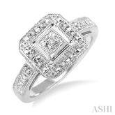 1/20 Ctw Round Cut Diamond Ring in Sterling Silver