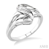 1/20 Ctw Baguette Cut Diamond Ring in Sterling Silver