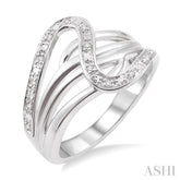 1/20 Ctw Round Cut Diamond Fashion Ring in Sterling Silver