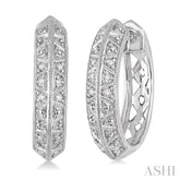 1/20 Ctw Round Cut Diamond Fashion Earrings in Sterling Silver