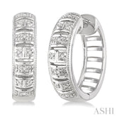 1/20 Ctw Round Cut Diamond Vintage Earrings in Sterling Silver