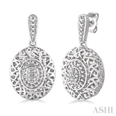 1/20 Ctw Round Cut Diamond Fashion Earrings in Sterling Silver