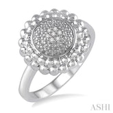 1/50 Ctw Round Cut Diamond Ring in Sterling Silver