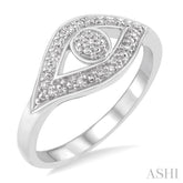 1/20 Ctw Round Cut Diamond Eye Ring in Sterling Silver