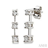 1/4 ctw Round Cut Diamond Earrings in 14K White Gold