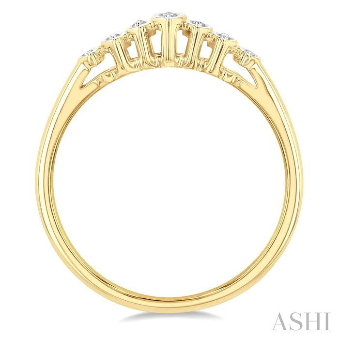 1/20 Ctw Round Cut Diamond Ring in 10K Yellow Gold