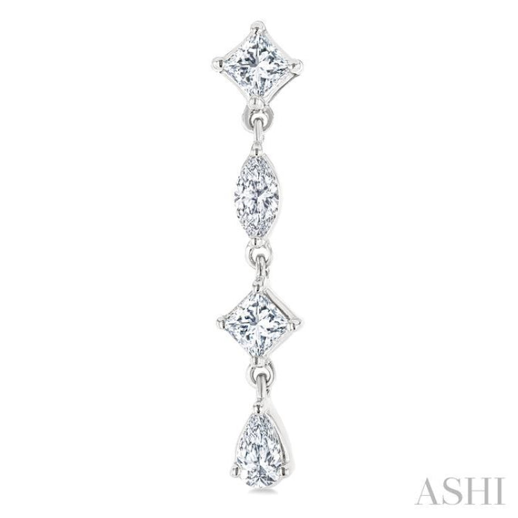 .50CTTWDM MIXED SHAPE LONG ER WG 14K-G*