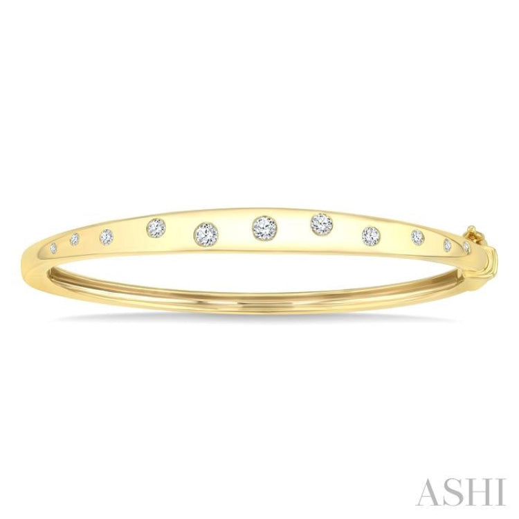 .50CTRDDM FLUSH TINY BANGLE YG 10K-G*