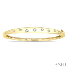 .50CTRDDM FLUSH TINY BANGLE YG 10K-G*