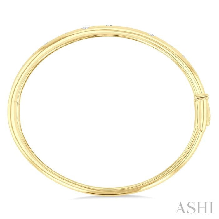 .50CTRDDM FLUSH TINY BANGLE YG 10K-G*