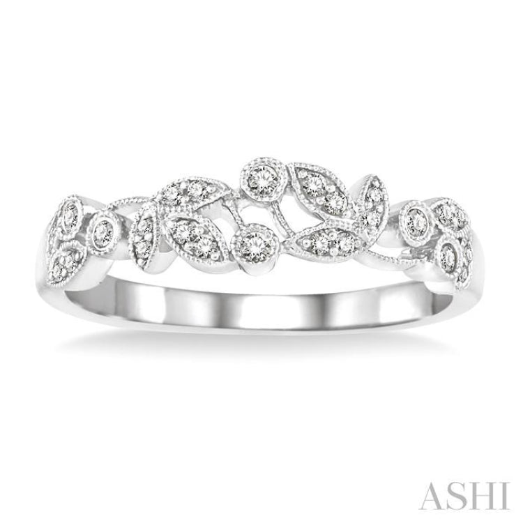 1/6 Ctw Round Cut Diamond Wedding Band in 14K White Gold