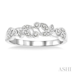 1/6 Ctw Round Cut Diamond Wedding Band in 14K White Gold