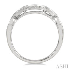 1/8 Ctw Round Cut Diamond Wedding Band in 14K White Gold