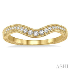 1/6 Ctw Round Cut Diamond Matching Wedding Band in 14K Yellow Gold