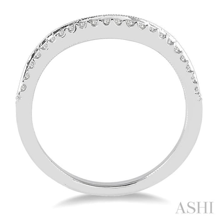 1/5 Ctw Round Cut Diamond Wedding Band in 14K White Gold