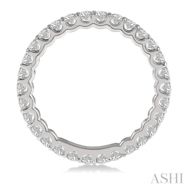 1 Ctw Round Cut Diamond Eternity Band in 14K White Gold
