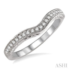 1/6 Ctw Round Cut Diamond Wedding Band in 14K White Gold