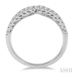 1/4 Ctw Round Cut Diamond Wedding Band in 14K White Gold