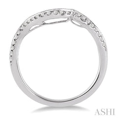 1/5 Ctw Round Cut Diamond Wedding Band in 14K White Gold