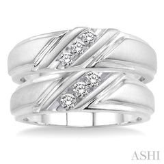 1/4 Ctw Round Cut Diamond Duo Set in 10K White Gold