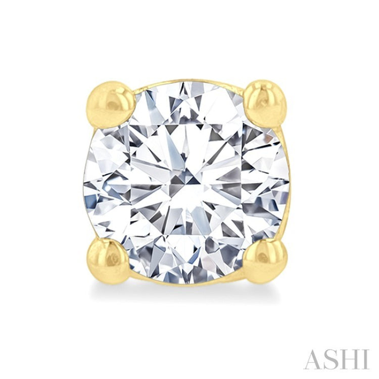 3/8 Ctw Round Cut Diamond Stud Earrings in 14K Yellow Gold