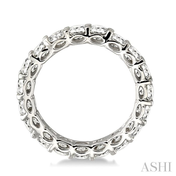 3 Ctw Round Cut Diamond Eternity Band in 18K White Gold