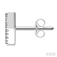 1/10 Ctw Initial 'X' Round Cut Diamond Earrings in 10K White Gold