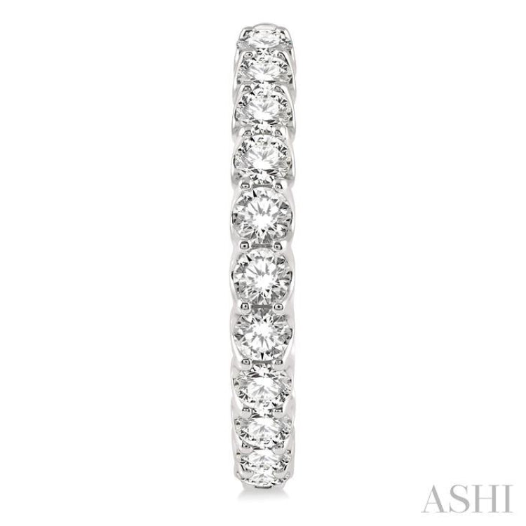 10 Ctw Inside-Out Round Cut Diamond Hoop Earrings in 14K White Gold