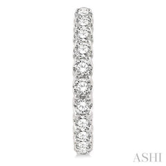 10 Ctw Inside-Out Round Cut Diamond Hoop Earrings in 14K White Gold