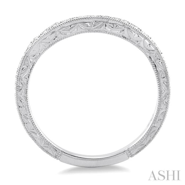 1/5 Ctw Round Cut Diamond Wedding Band in 14K White Gold
