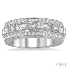 3/4 Ctw Diamond Fashion Band in 14K White Gold