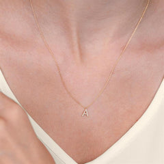 1/20 Ctw Initial 'Y' Round Cut Diamond Pendant With Chain in 14K White Gold