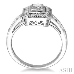 1/20 Ctw Round Cut Diamond Ring in 14K White Gold
