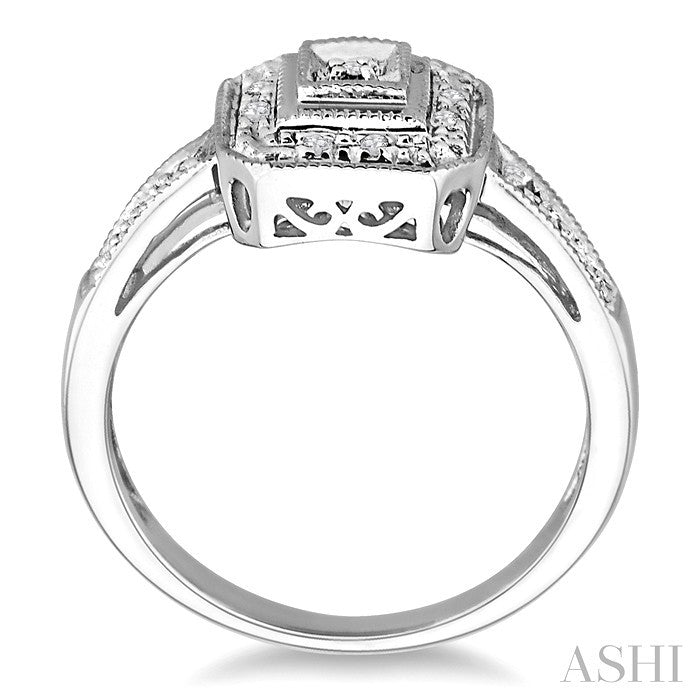 1/20 Ctw Round Cut Diamond Ring in 10K White Gold