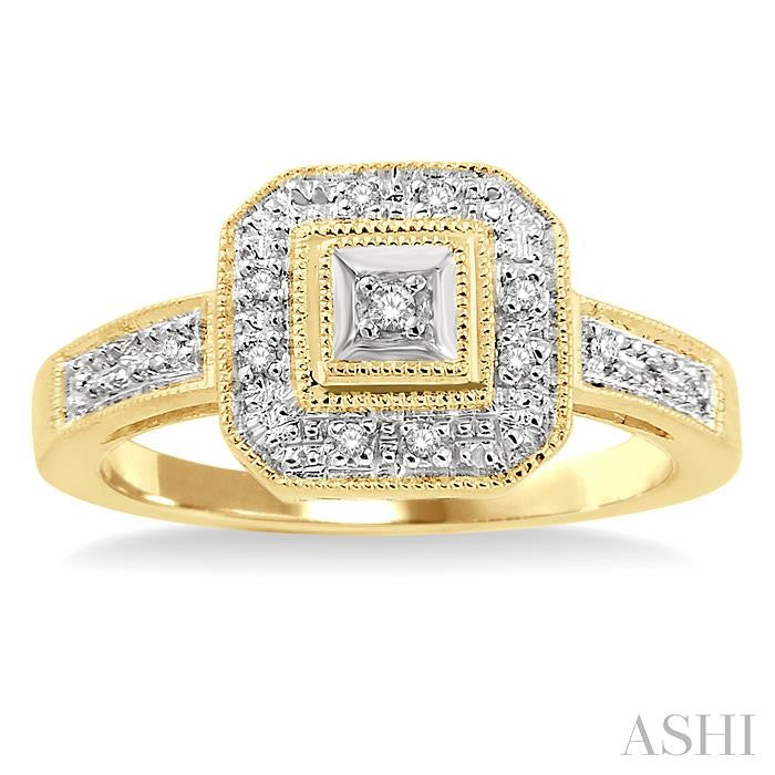 1/20 Ctw Round Cut Diamond Ring in 10K Yellow Gold