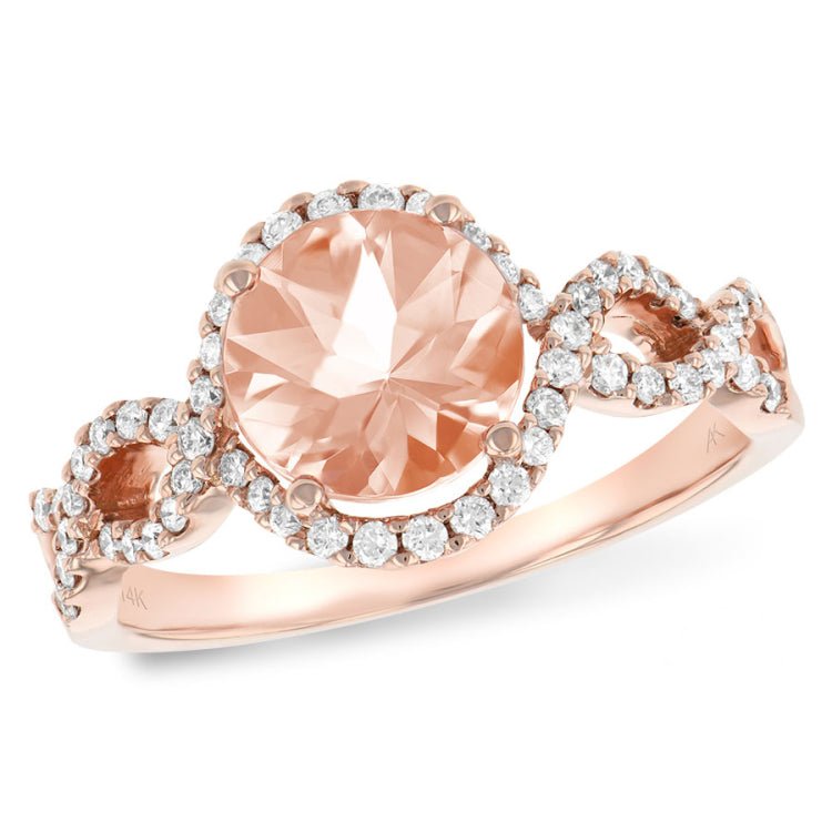 14KT Gold Ladies Morganite Fashion Ring