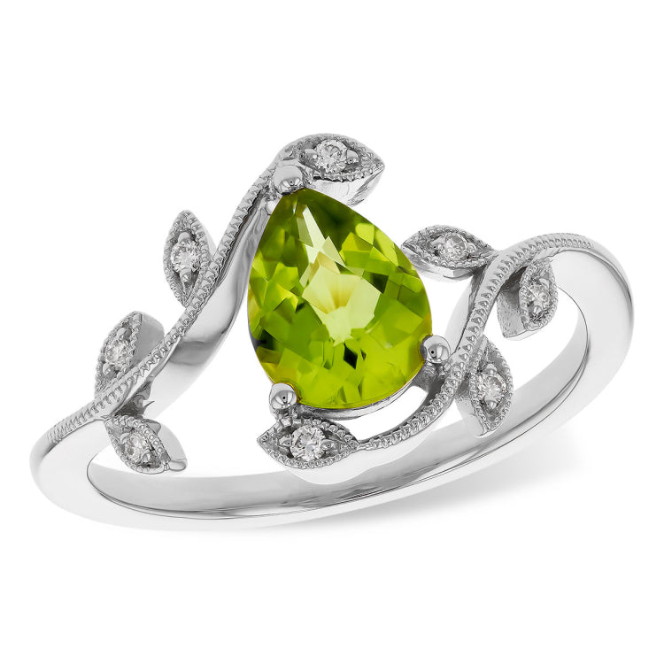 14KT Gold Ladies Peridot Fashion Ring