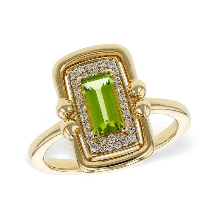14KT Gold Ladies Peridot Fashion Ring