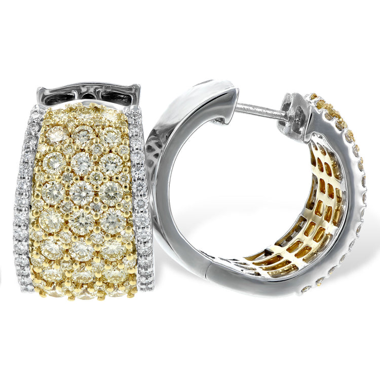 14KT Gold Yellow Diamond Earrings