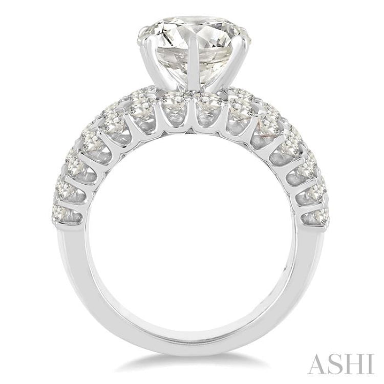 2 1/2 Ctw Diamond Semi-Mount Engagement Ring in 14K White Gold